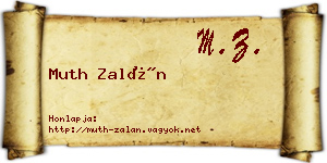 Muth Zalán névjegykártya